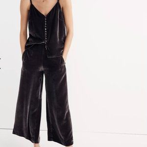 Madewell NWT Grey Velvet Pull-On Pants